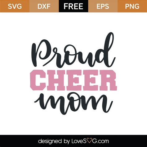 Free Proud Cheer Mom SVG Cut File - Lovesvg.com