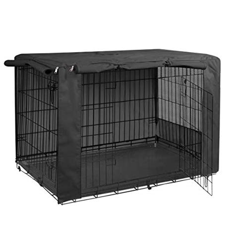 HiCaptain Double Door Dog Crate Cover(Fits 22 24 30 36 42 48 inches Wire Crate) - Dogtoysandstuff