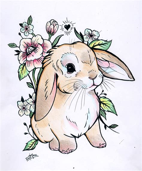 Rabbit Tattoo. on Behance | Bunny tattoos, Bunny art, Rabbit tattoos