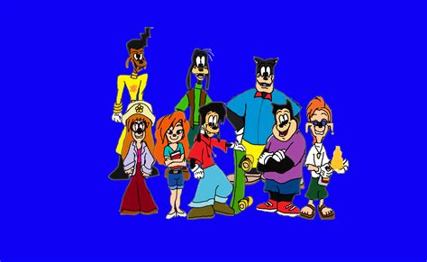 (A Goofy Movie) Goofy, Max, Pete, PJ, Bobby, Roxanne, (Stacy)Stacey and ...