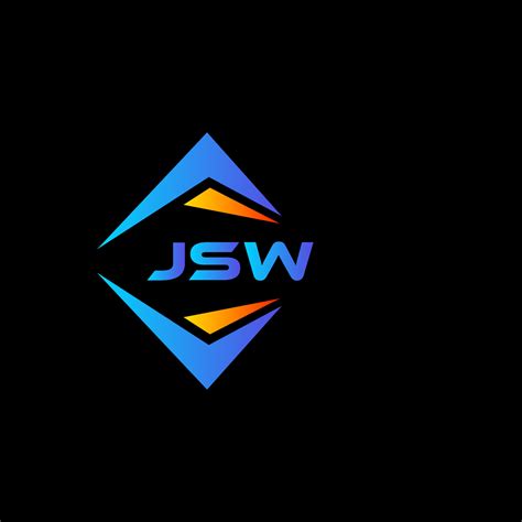 JSW abstract technology logo design on Black background. JSW creative initials letter logo ...