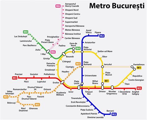 Bükreş Metro Haritası | Metro map, Transit map, City transit