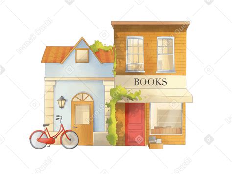 Bookstore building PNG, SVG