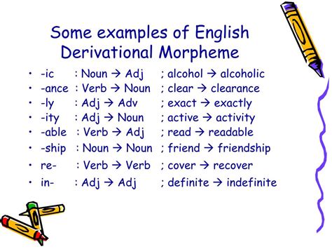 PPT - Derivational morphemes PowerPoint Presentation, free download - ID:4619478