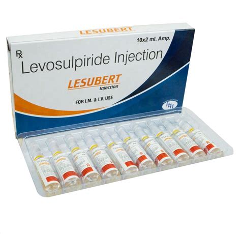 Levosulpiride 2ml Injection For Commercial, Packaging Size: 10X2ML at ...