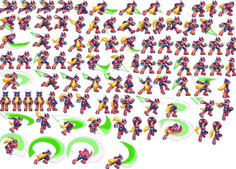 Clip Art Megaman Battle Network Sprites Megaman Zero Sprite Sheet Hd ...