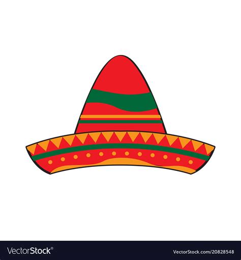 Traditional mexican hat Royalty Free Vector Image