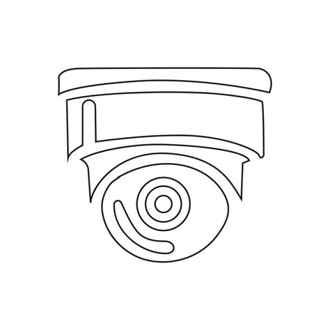 security camera. drawing an isolated vector outline 34414461 Vector Art ...