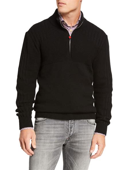 Kiton Men's Quarter-Zip Cashmere Sweater - Bergdorf Goodman