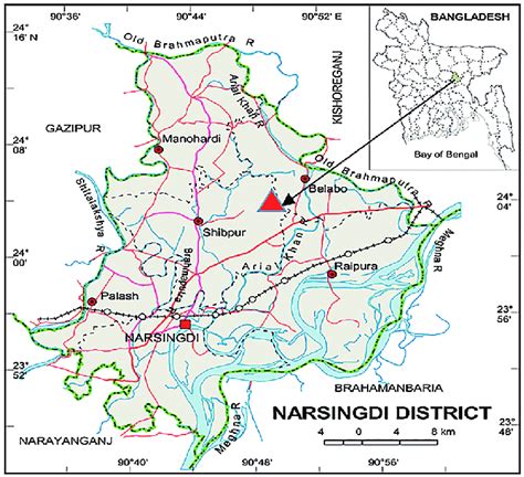 Map showing experimental site in Shibpur upazila of Narsingdi district,... | Download Scientific ...