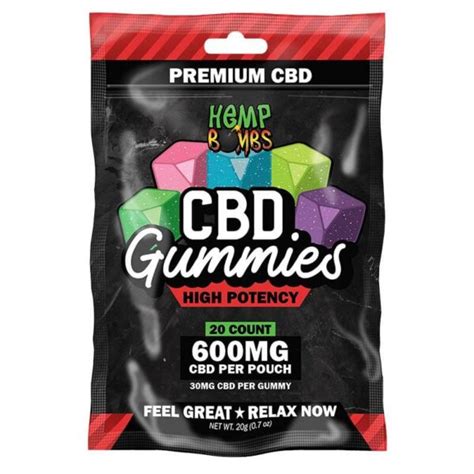 Buy Hempbombs High Potency CBD Gummies 20 Count Online | GreenEdiblesMart