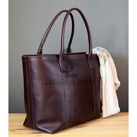 Leather Tote Bag for Women With Zipper, Womens Shoulder Bag, Women ...