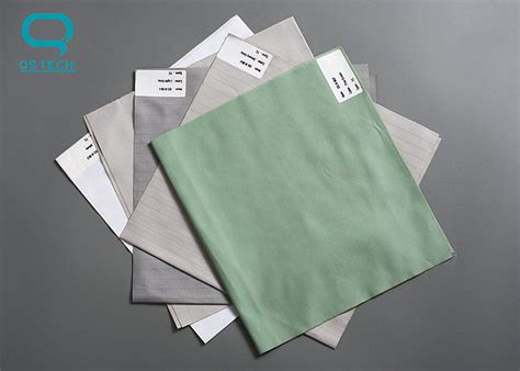 Plain Style Anti Static Fabric 100% Polyester Material With Woven Technic