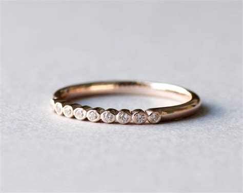 Rose Gold Plated Bezel Ring, Engagement Ring, 925 Sterling Silver ...