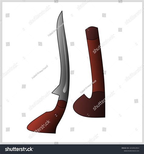 Badik Iconic Traditional Weapon Sulawesi Indonesia Stock Vector (Royalty Free) 2232912913 ...