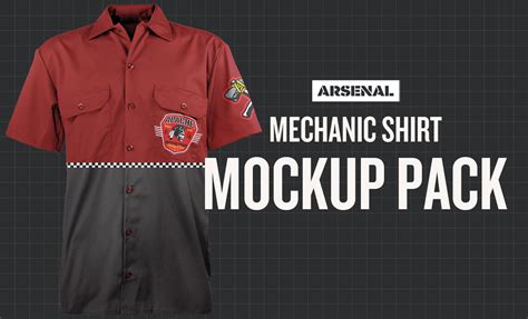 Mechanic Shirt Mockup Templates Pack