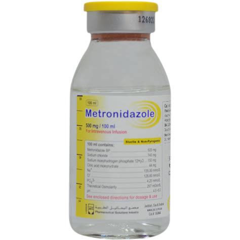 Metronidazole 500 mg/100ml Parenteral infusion | dawasearch