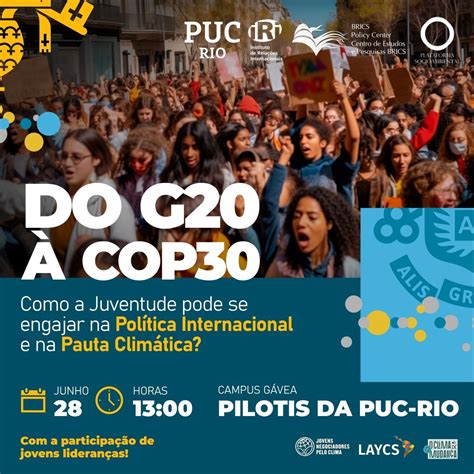 Evento: do G20 à COP30: Como a juventude pode se engajar na política ...