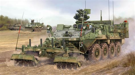 Engineer Squad Vehicle, M1132, army combat vehicle, Stryker, Engineer ...