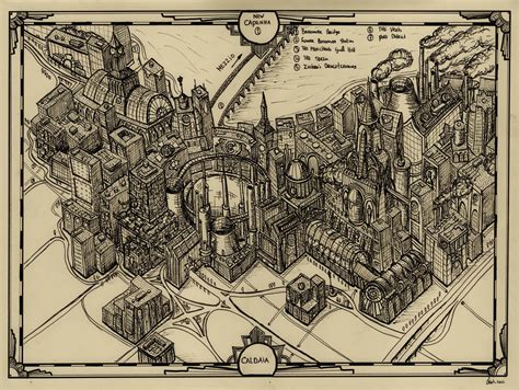 [ART] City of New Capenna World Map. Commission by ChaimHoltjer : r/DnD