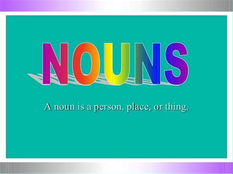 Nouns ppt