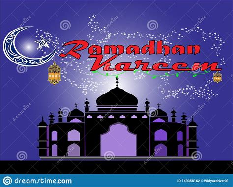 Happy Ramadan Kareem for Your Family on Your Company Stock Vector ...