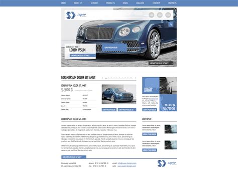 Blue Car Dealer HTML Template