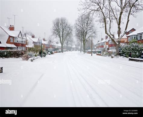 Weather - Snow in the UK, Solihull West Midlands Winter 2013 Stock ...