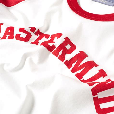 Mastermind Japan Logo Baseball Tee Red & White | END.