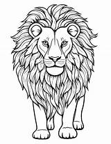 Coloring Pages Of Realistic Lions sketch template