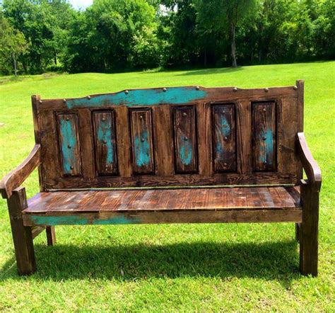 Rustic Wood Bench with Back | Giddy Up Glamour