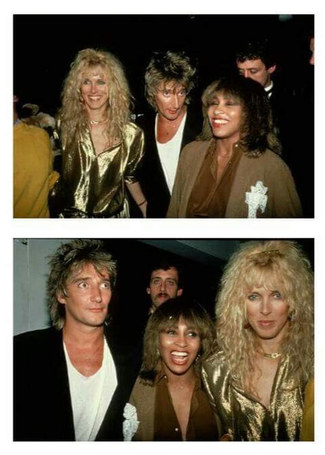 Tina Turner with Rod Stewart & wife | Tina turner, Celebrities, Singer