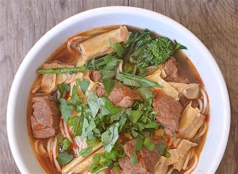 Spicy Beef and Tofu Skin Noodle Soup - Viet World Kitchen