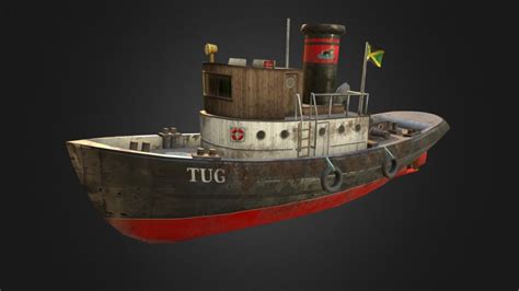 Steam TugBoat - 3D model by LOWpolyMartin (@mmoris) [f62d5ef] - Sketchfab