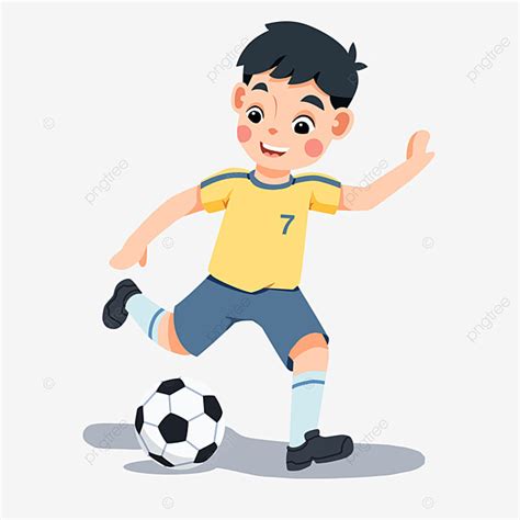 Sepak Bola PNG Transparent, Boy Playing Football Or Soccer In Jersey Anak Kecil Bermain Sepak ...