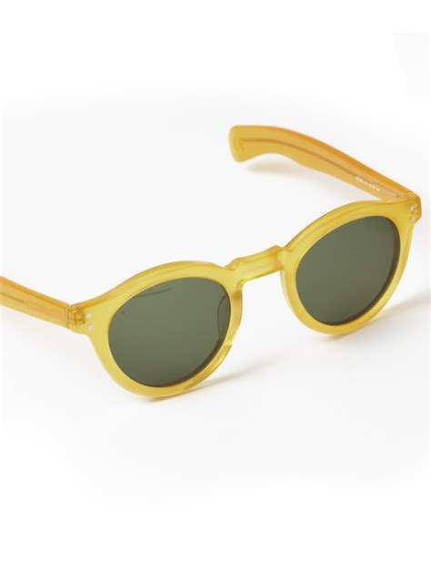 Bold Round Sunglasses in Translucent Yellow - The Ben Silver Collection