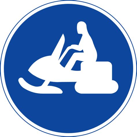 Snowmobile sign vector image | Free SVG