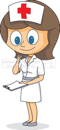 Medical Clipart-nurse reviewing patient information clipart