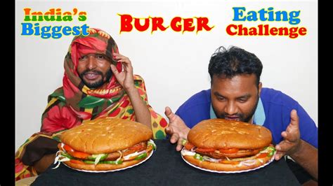 India's Biggest Burger Eating Challenge | OMG Burger Eating Competititon | Food Challenge India ...