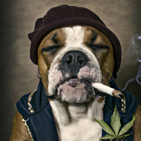 Dog Smoking Cigarette