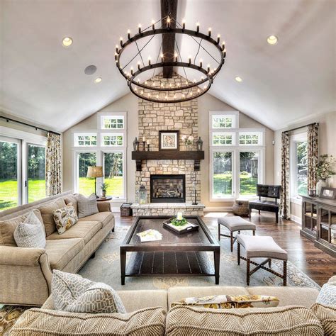 Vaulted Ceiling Living Room Design Ideas | Great room addition, Vaulted ceiling living room ...