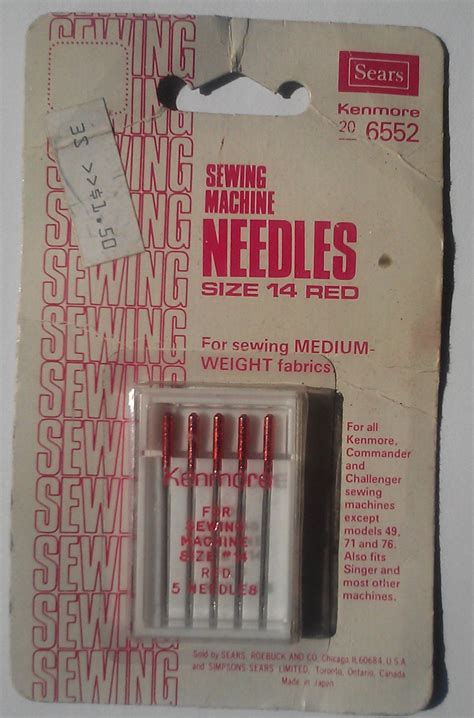 Vintage Pack of Sears Kenmore Sewing machine Needles by Drindy