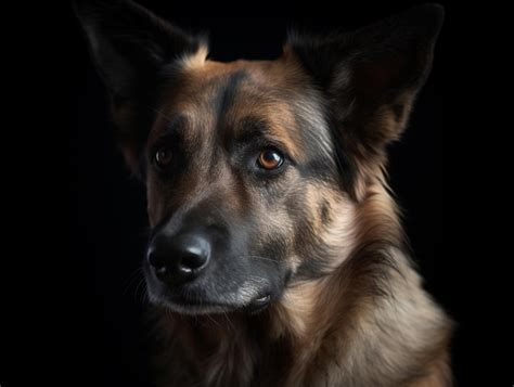 Premium AI Image | Dog Face Portrait Isolated on Background Realistic ...