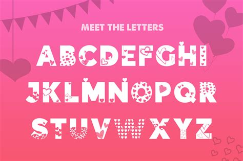 Hearts Silhouette Font (Hearts Fonts, Valentines Fonts, Cut Out Fonts) By Salt & Pepper Designs ...