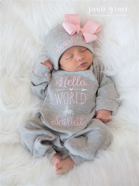 Baby Girl Coming Home Outfit Baby Girl Clothes Personalized Baby Girl ...