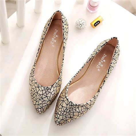 2017 Summer dress shoes Gold color Women flats Sexy ladies casual shoes on party platform shoe ...