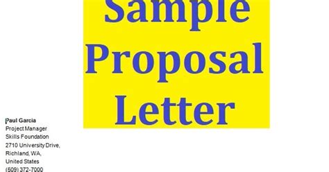 Sample Proposal Letter doc word | Sample contracts