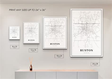 Ruston LA Map Print Louisiana USA Map Art Poster Louisiana - Etsy