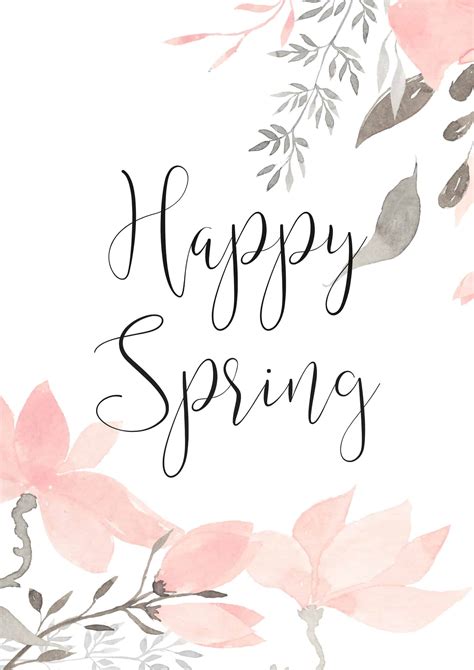 Happy Spring - Let's Celebrate with a Lovely Free Printable ...