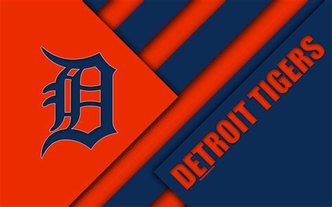 Descargar fondos de pantalla Los Tigres de Detroit, MLB, 4K, naranja ...